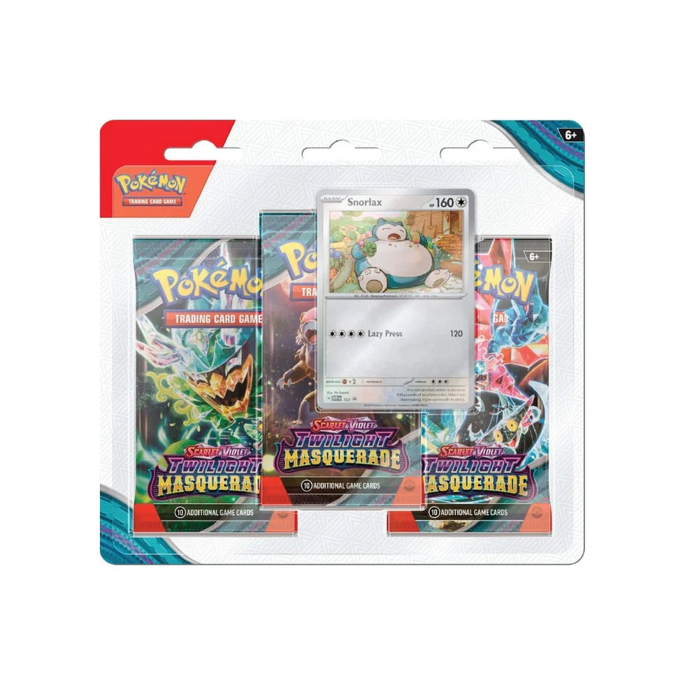 Pokémon TCG: Twilight Masquerade 3-Pack Blister (Snorlax / Revavroom)