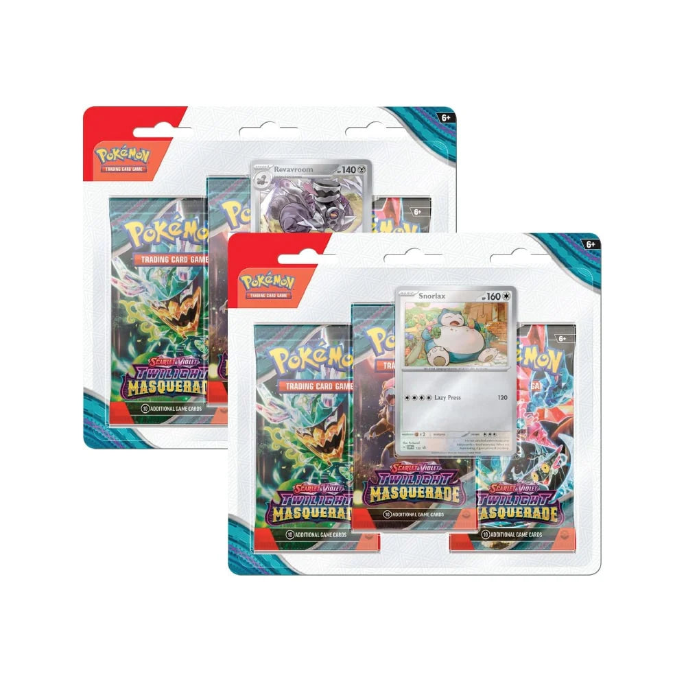 Pokémon TCG: Twilight Masquerade 3-Pack Blister (Snorlax / Revavroom)