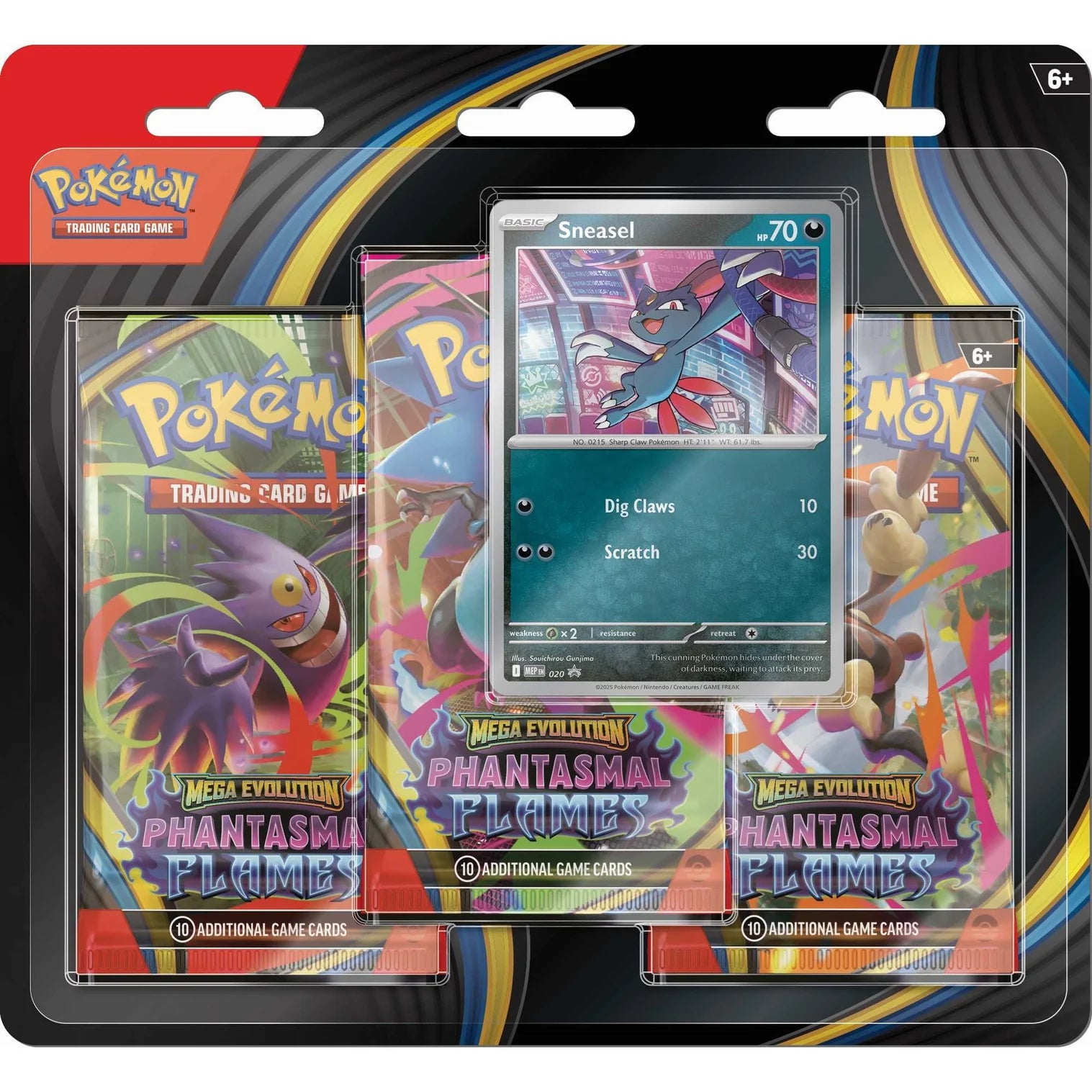 Pokémon TCG: Phantasmal Flames 3-Pack Blister (Sneasel / Weavile) (Pre-Order)