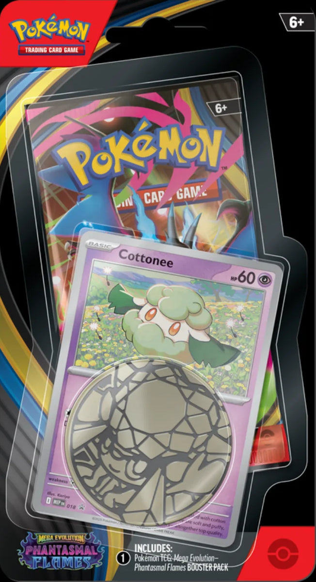 Pokémon TCG: Phantasmal Flames Checklane Blister (Whimsicott / Cottonee) (Pre-Order)